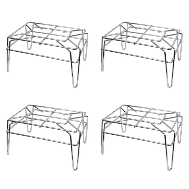 GSW 4pcs Heavy Duty RA-M1510 Welded Chrome Wire Multi-Functional Rack 15"x11"x8"