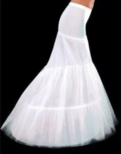 UK White 2-Hoop Mermaid Wedding Dress Bridal Petticoat Crinoline Underskirt  MD