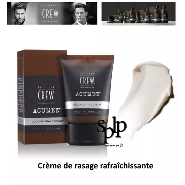 AMERICAN CREW Acumen Crème de Rasage Rafraîchissante 100 ml Men Neuf