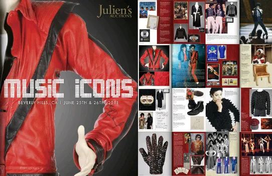 Michael Jackson Catalogue Enchères MUSIC ICONS Julien's Auctions Catalog 2011