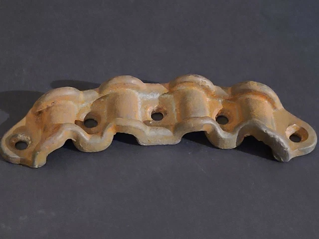 Antique Vintage Cast Iron Coat Hat Hanger Rod Hook Base Mount A