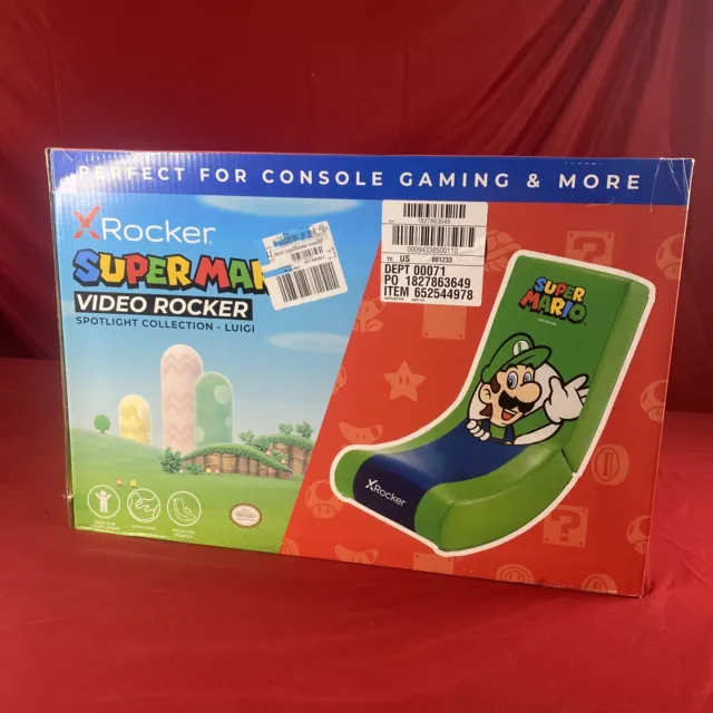 X Rocker Super Mario Spotlight Floor Rocker Gaming Chair – LUIGI Nintendo