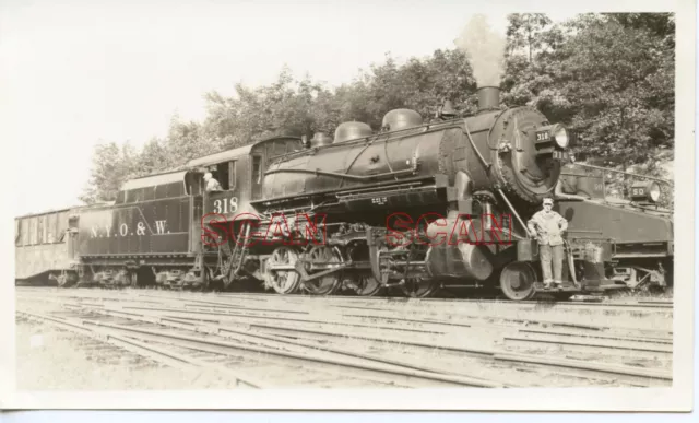 2D508 RP 1930s NYO&W ONTARIO & WESTERN RAILROAD 280 LOCO #318 MIDDLETOWN