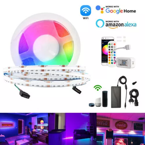 LED COB Streifen RGB 12V 24V Lichtband Stripe 5m keine Lichtpunkte Wifi dimmbar