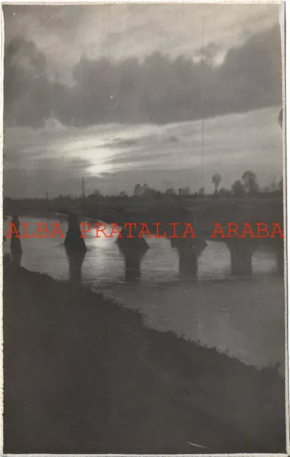 MEZZANO (Ravenna) - Ponte di legno su Lamone - 1925 - fotografica