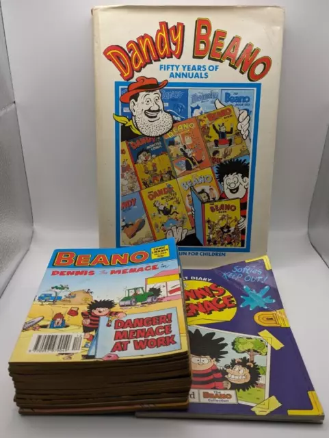 Beano Mixed Bundle 50th Annual, Comic Librarys & Puzzle Books, Dennis Diary