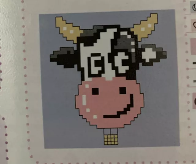Tabla de diseño de globo de vaca voladora tamaño pequeño punto de cruz