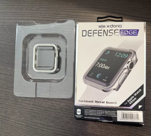 NEW X-Doria Defense Edge Machined Aluminum Metal Guard Apple Watch 42mm Case
