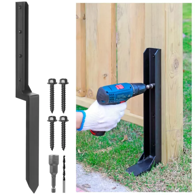 Heavy Duty Steel Fence Post Repair Stakes, Anchor Ground Spike