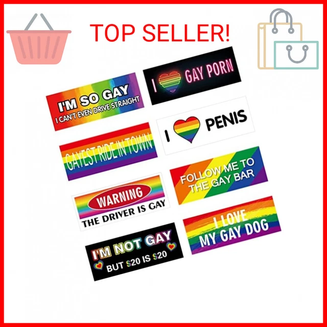 Tallew 8 Pieces Bumper Stickers Magnetic Funny Car Stickers Prank Dirty Truck St