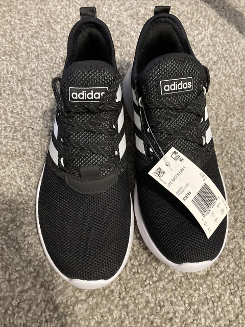 adidas F36785 Lite Racer Rbn Big Kids Boy Size 6 Black Sneakers Shoes
