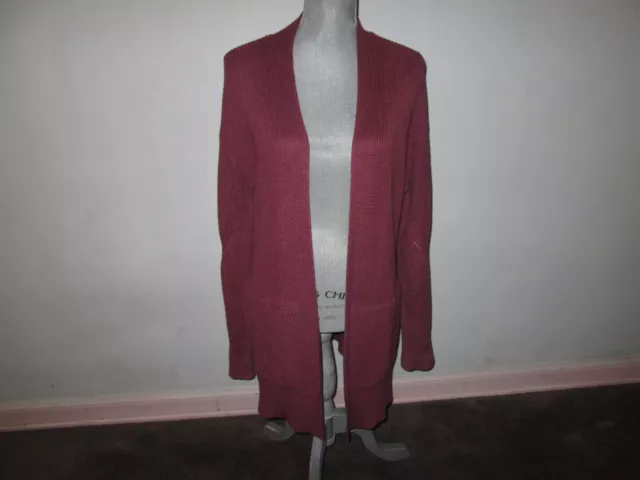 LULULEMON Cashlu Sweater Wrap Heathered Mulled Wine Open Cardigan Size M/L