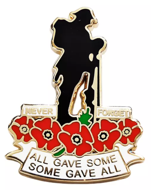 2022 UK Poppies Pin Badge Brooch Remembrace Veterans Memorial Never Forget