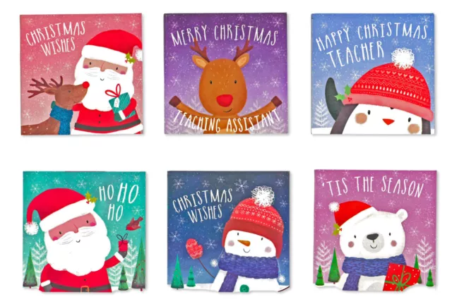 30 Lindo Infantil Tarjetas Navidad Escuela Pack Para Clase Amigos & Profesor