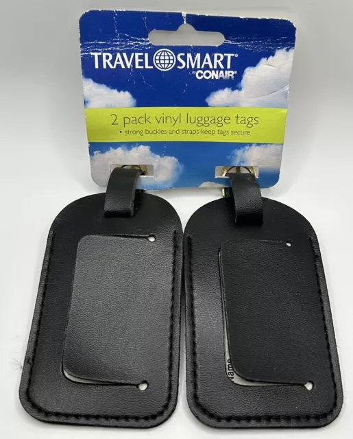 New Set of 2 Travel Smart Conair Luggage Tags High Quality Insert Business Card