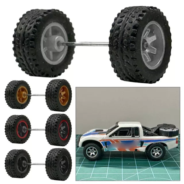 1:64 Rubber Tire DIY Alloy Car Model Fashion Retrofitting The Wheel Hub  School