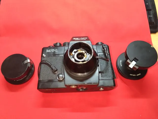KMZ ZENIT-MT1 SUPRISE 35mm film SLR camera BODY + 2 lenses