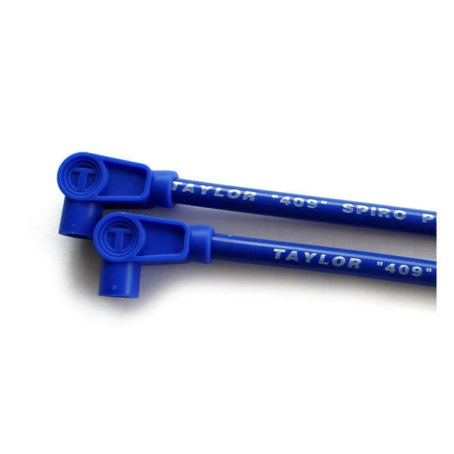 thumbnail image 2 of Taylor 8mm Blue Silicone Spark Plug Wires For Harley Softail 00-17 & Dyna 99-17 – Made In USA By Ton's Performance 2 of 3