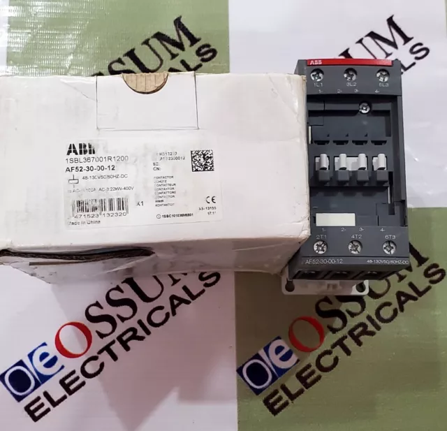 Abb Af52-30-00-12 Power Contactor Coil Voltage 48-130Vac/Dc Free Fast Shipping