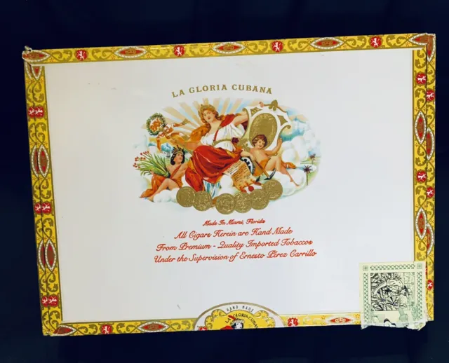 LA GLORIA CUBANA - CHURCHILL EMPTY WOODEN CIGARBOX Made in USA for 25 cigars