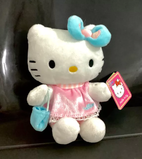 Sanrio™️-Neuve peluche Hello.Kitty- 20cm (genuine Hello.Kitty plush toy,new- 8”)