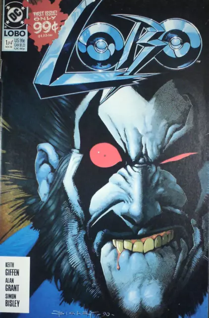 LOBO #`1 ( 1st Solo Series ) Bisley & Grant 1990 DC comics  NM+