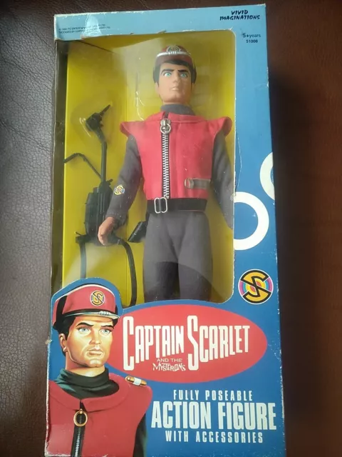 Rare Captain Scarlet And The Mysterons 12” Action Figure Boxed Sealed