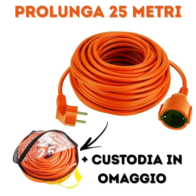 Cavo Prolunga 15 Metri 220 Volt - Per Casa, Giardino E Vacanze, Presa Domestica - Foto 8