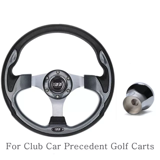 12.5'' Golf Cart Steering Wheel with Adapter For Club Car Precedent