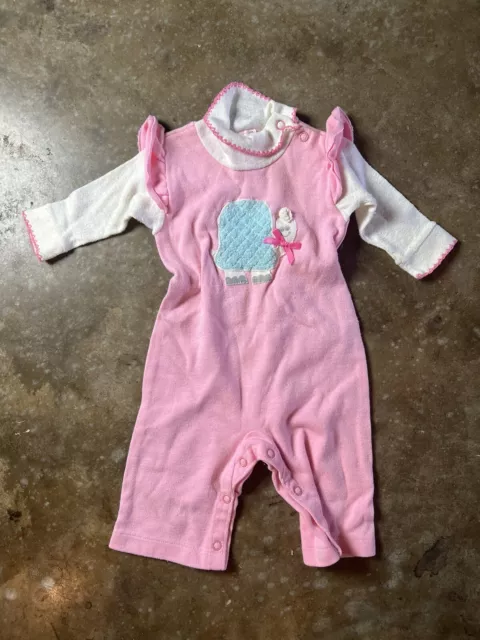 Vintage Carter’s Infant Baby Girl one piece Body Suit Size 6 Months