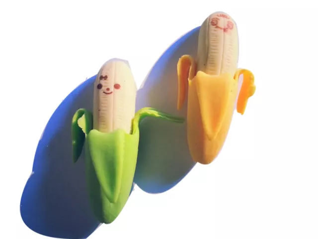 4 pcs Radiergummi Radierer Eraser Gomme Gomma per cancellare Banane Banana