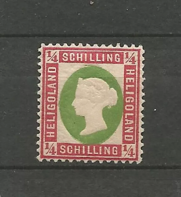 Deutschland Helgoland Heligoland Viktoria 1873 Mi 8 a 1/4 Schilling MH* H8-1