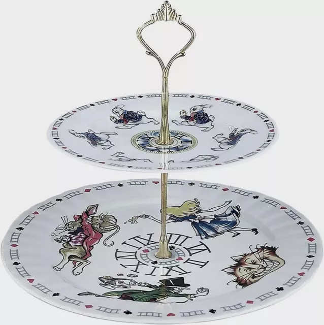 Paul Cardew : Alice in Wonderland : 2 Tier Cake Stand - NEW BOXED 2