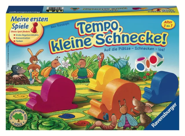 Ravensburger Meine ersten Spiele Farbwürfelspiel Tempo, kleine Schnecke! 21420
