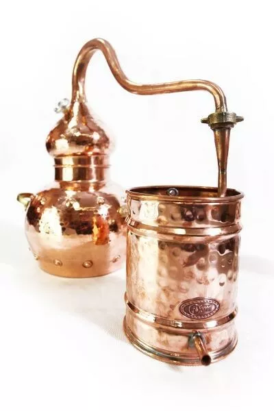 "CopperGarden" alembic still 3 litres – riveted with thermometer