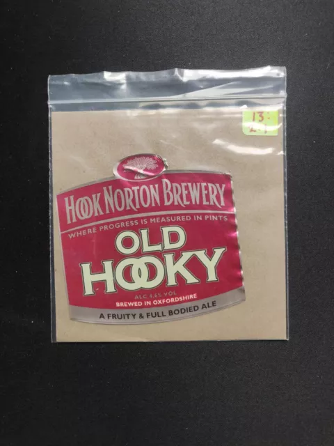 Hook Norton Brewery, Old Hooky, Beer Bottle Label - Oxford UK - Man Cave