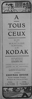 EASTMAN KODAK PAPIER DEKKO PUBLICITE 1904 