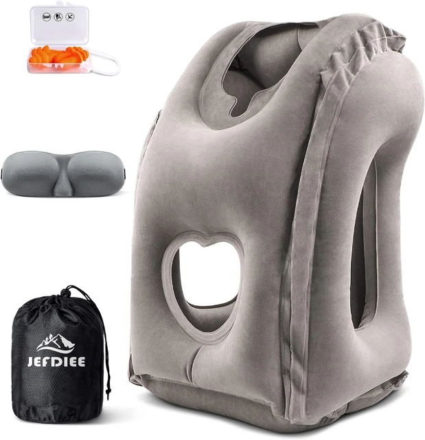 Inflatable Travel Pillow, Airplane Neck Pillow Comfortably Supports Head