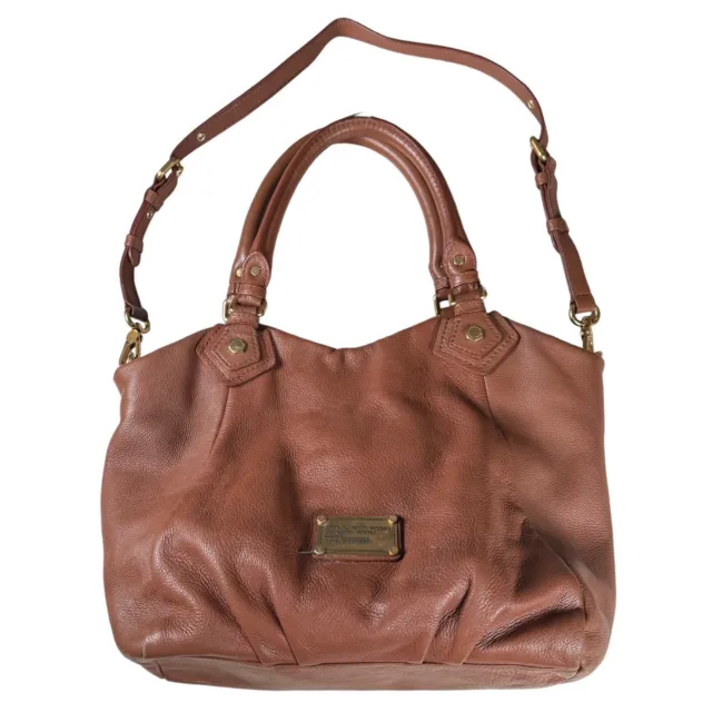 Marc By Marc Jacobs Classic Q Fran Smoke Almond Brown Leather Shoulder Bag