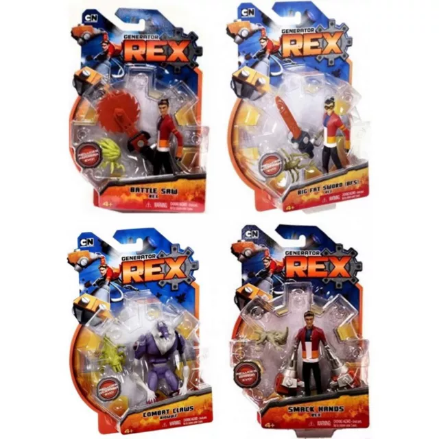 Lot2pcs GENERATOR REX VAN KLEISS CARTOON NETWORK MATTEL