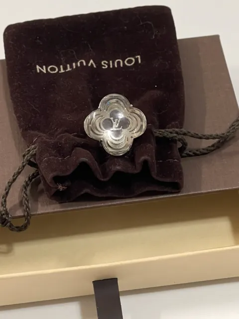 Louis Vuitton A La Folie Monogram Flower Gold Tone Adjustable Ring
