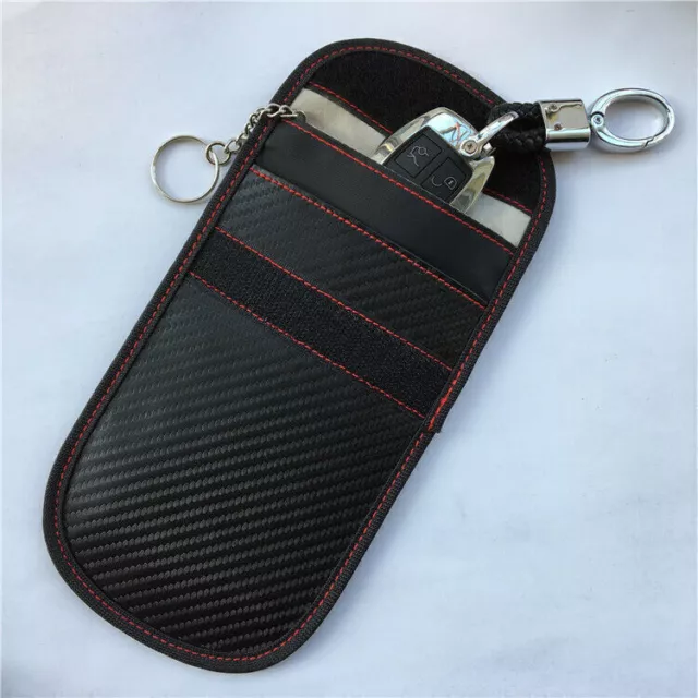 Car Key Signal Blocker Case Faraday Cage Fob Pouch Keyless Blocking Bag 14*10cm