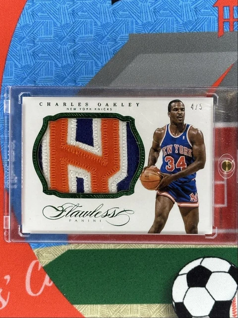 2013-14 Panini Flawless Patches Letter Game Used Emerald Charles Oakley 4/5 New
