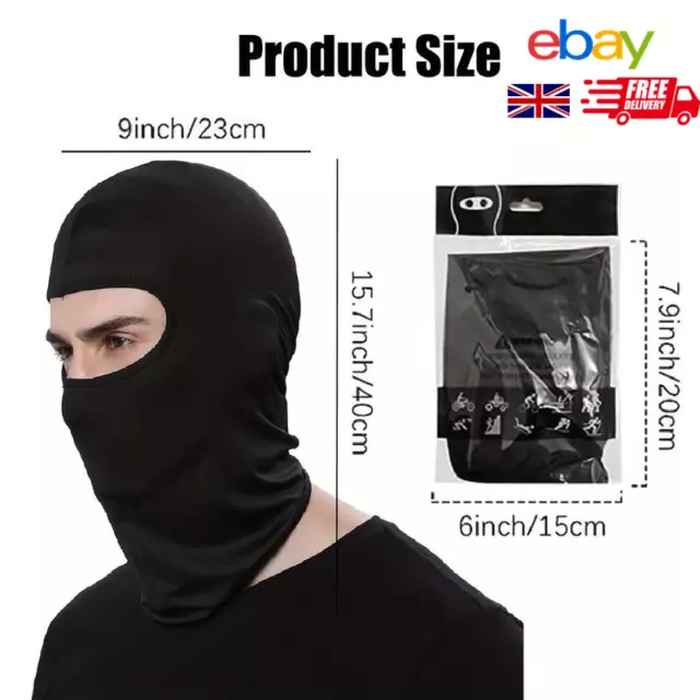 Balaclava Mask Full Face Neck Winter Cycling Warm men women Thermal Black bike