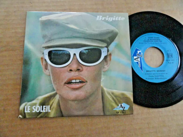 Disque 45T Avec Languette De Brigitte Bardot  " Le Soleil "