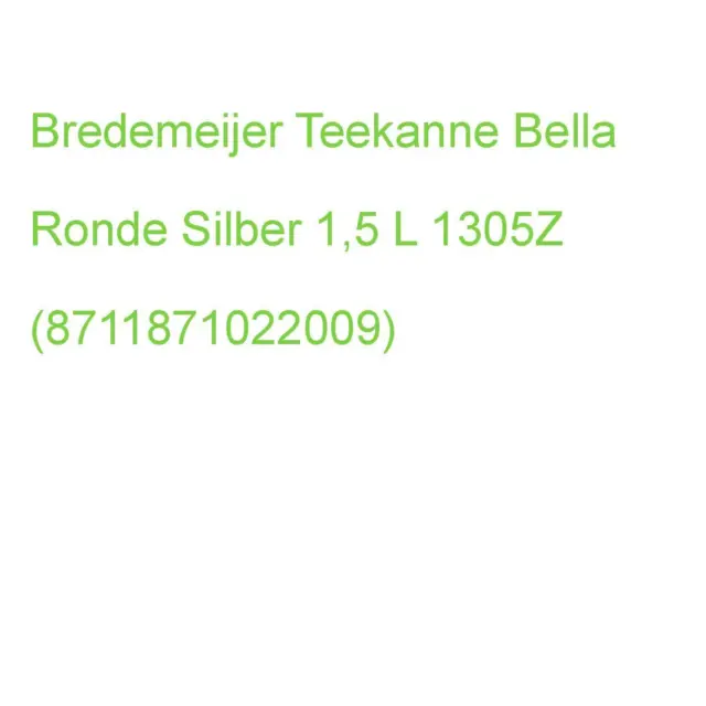 Bredemeijer Teekanne Bella Ronde Silber, Schwarz 1,5 L 1305Z (8711871022009)