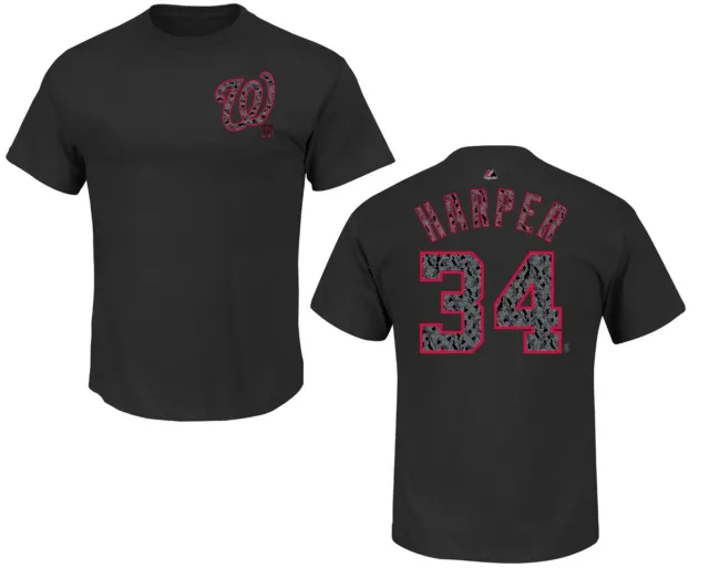 MLB Baseball  T-Shirt WASHINGTON NATIONALS Bryce Harper 34 black
