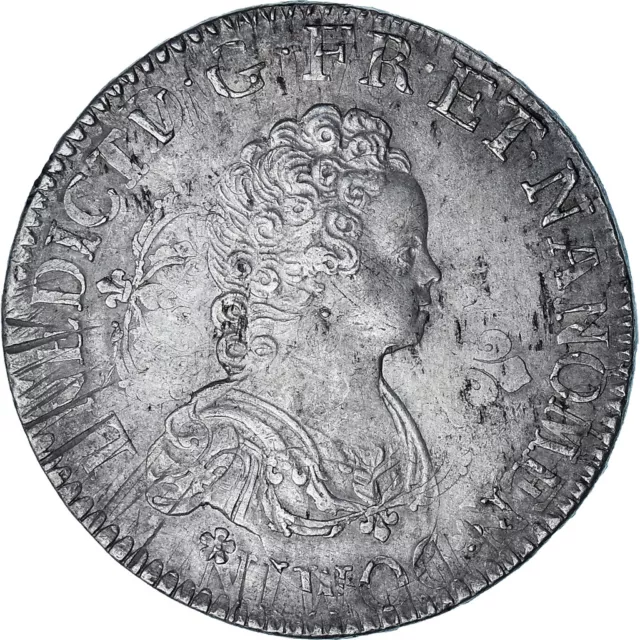 [#1046701] Coin, France, Louis XV, Écu Vertugadin, Ecu, 1716, Paris, réformé, EF