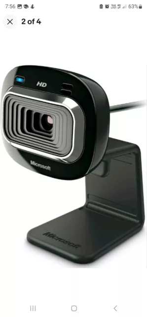 Microsoft LifeCam HD-3000 USB Webcam, 720p@30fps, TrueColor, Noise Reduce Mic