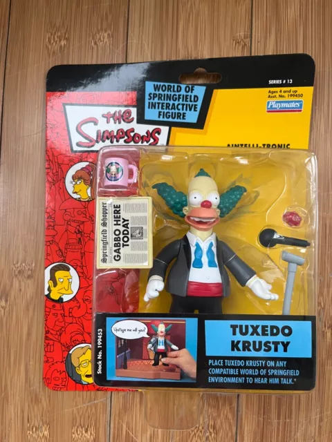 Bnib Playmates Interactive The Simpsons Series 13 Tuxedo Krusty Clown Figure Wos